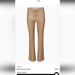 NWOT Aritzia Wilfred Elementary pants constant carmel 8 $148